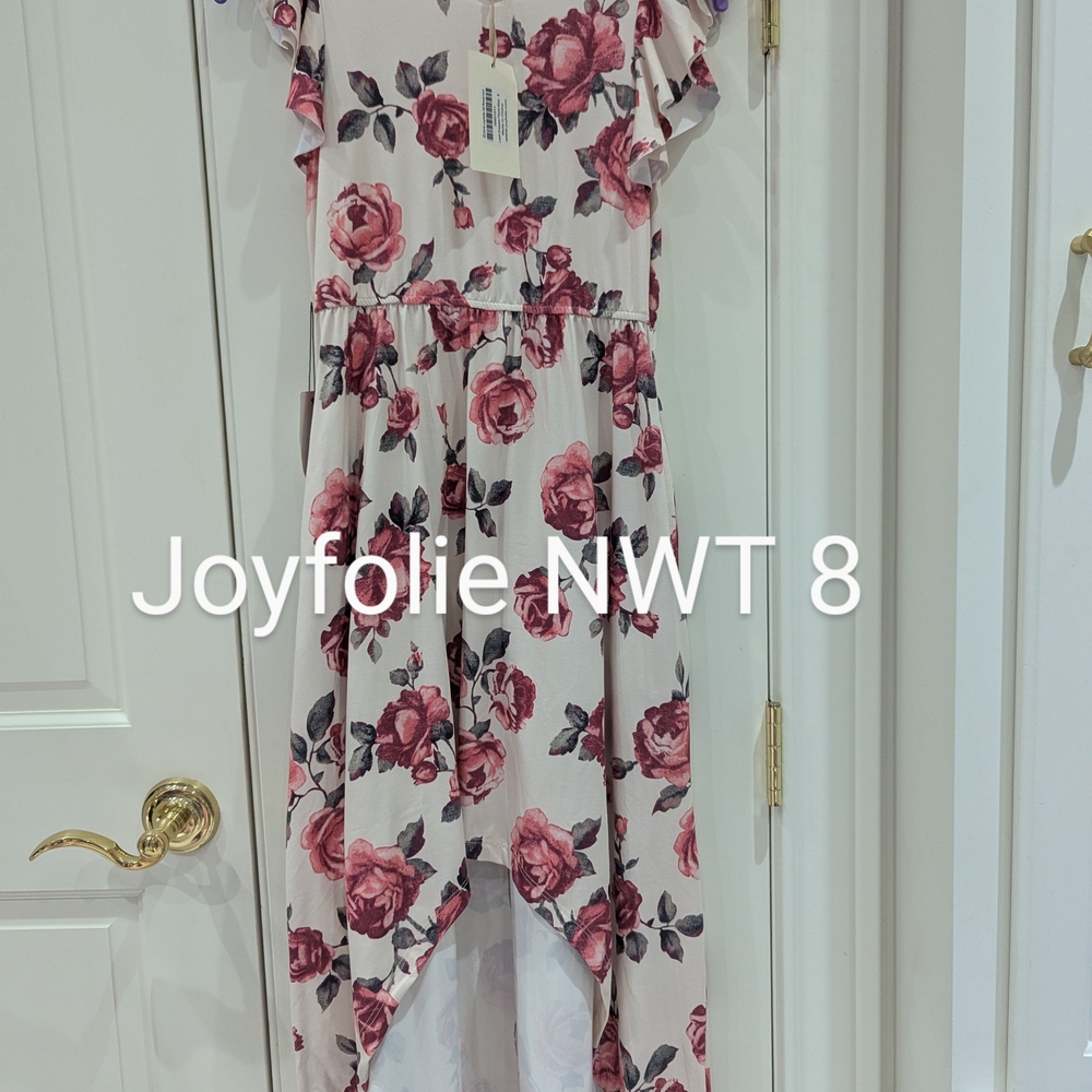 Joyfolie Rose Print High-Low Dress